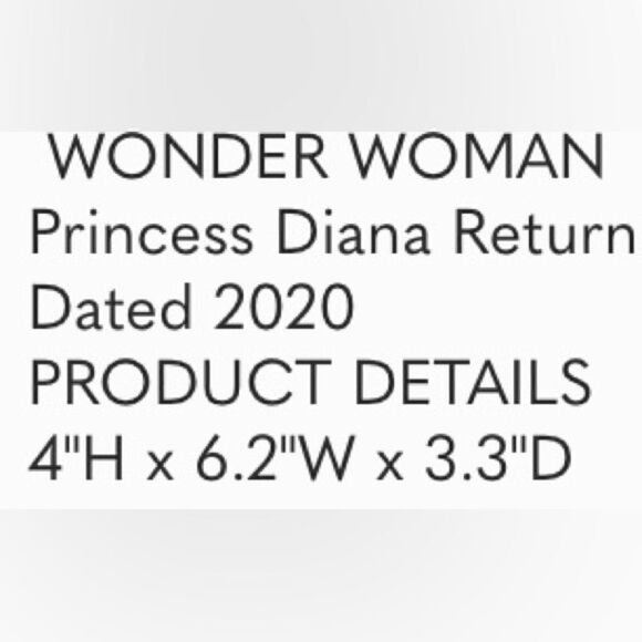 HALLMARKāOrnamentā2020āWW84Ā KeepsakeāWONDERāWOMANāPrincessāDiana - Picture 6 of 6